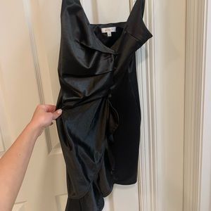 Black Cocktail Dress with Ruffle, Size Small